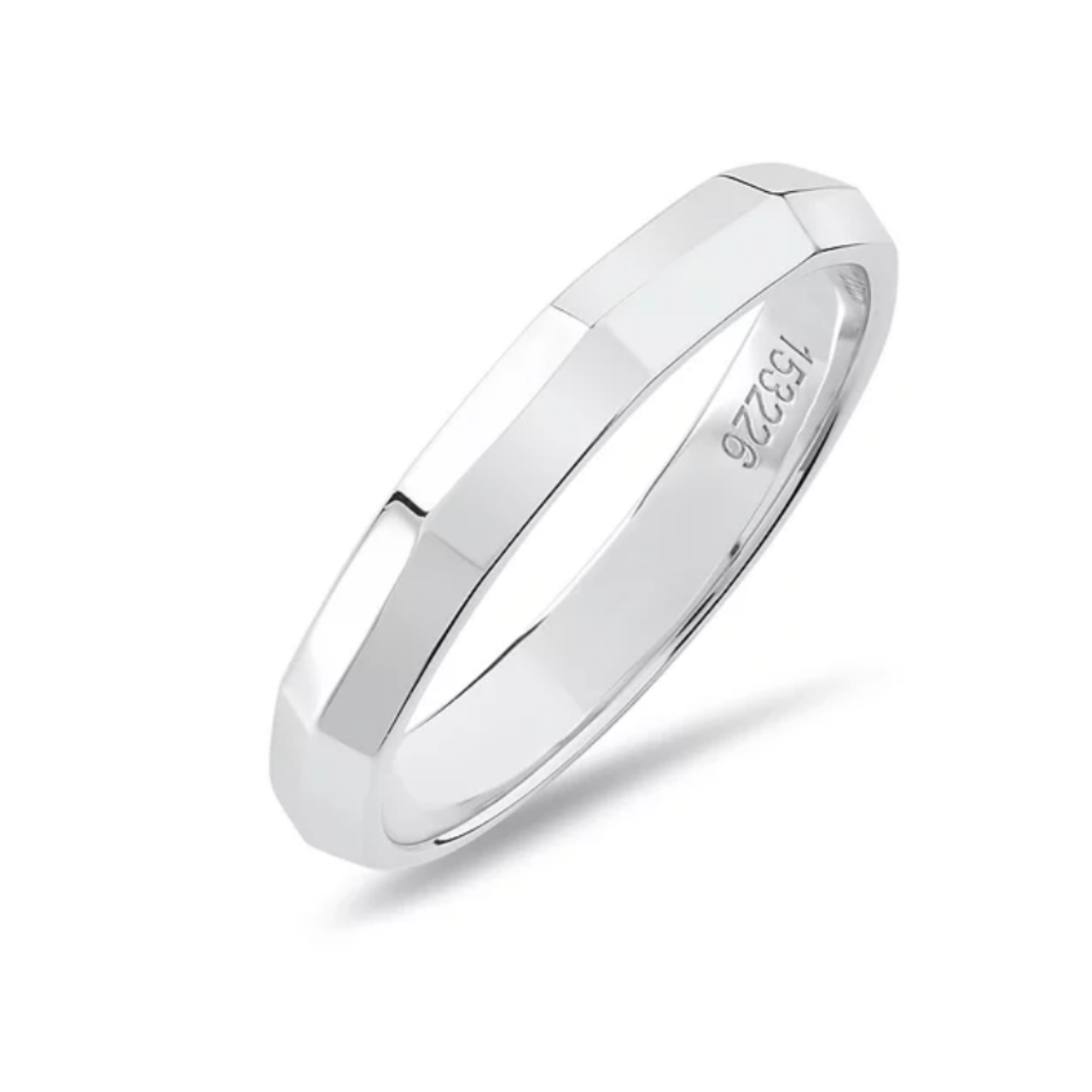 Chubby Faceted Unisex Wedding Band
