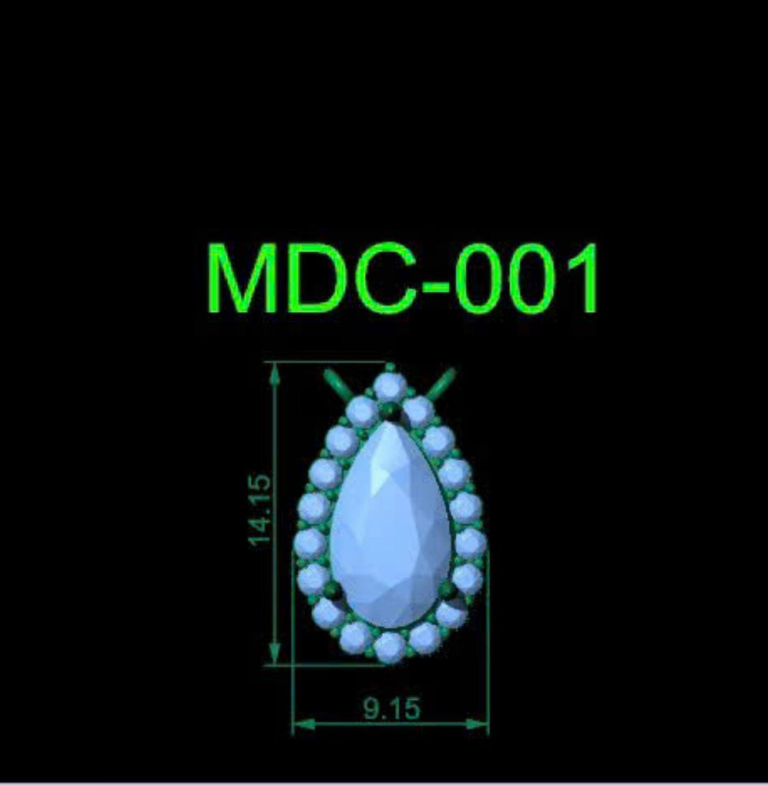 Bespoke Pearshape Pink Diamond Pendant