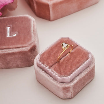 Petra Ring with Trillion Cut Champagne Diamond