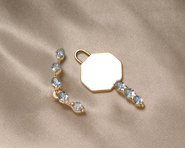 OOAK Key To Wonderland with Step-cut oval Sapphire