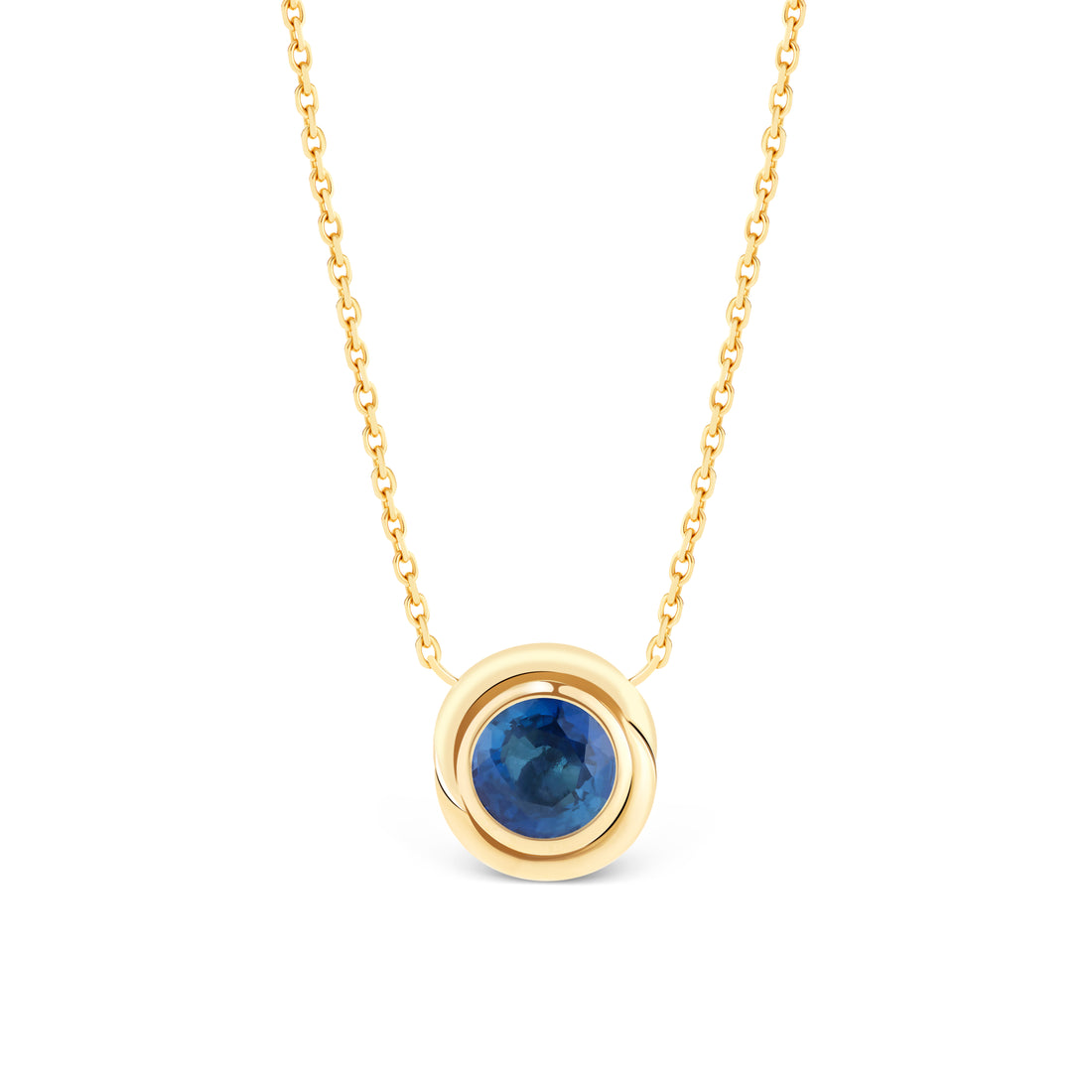 Bold Balance 0.97ct Round Sapphire Pendant
