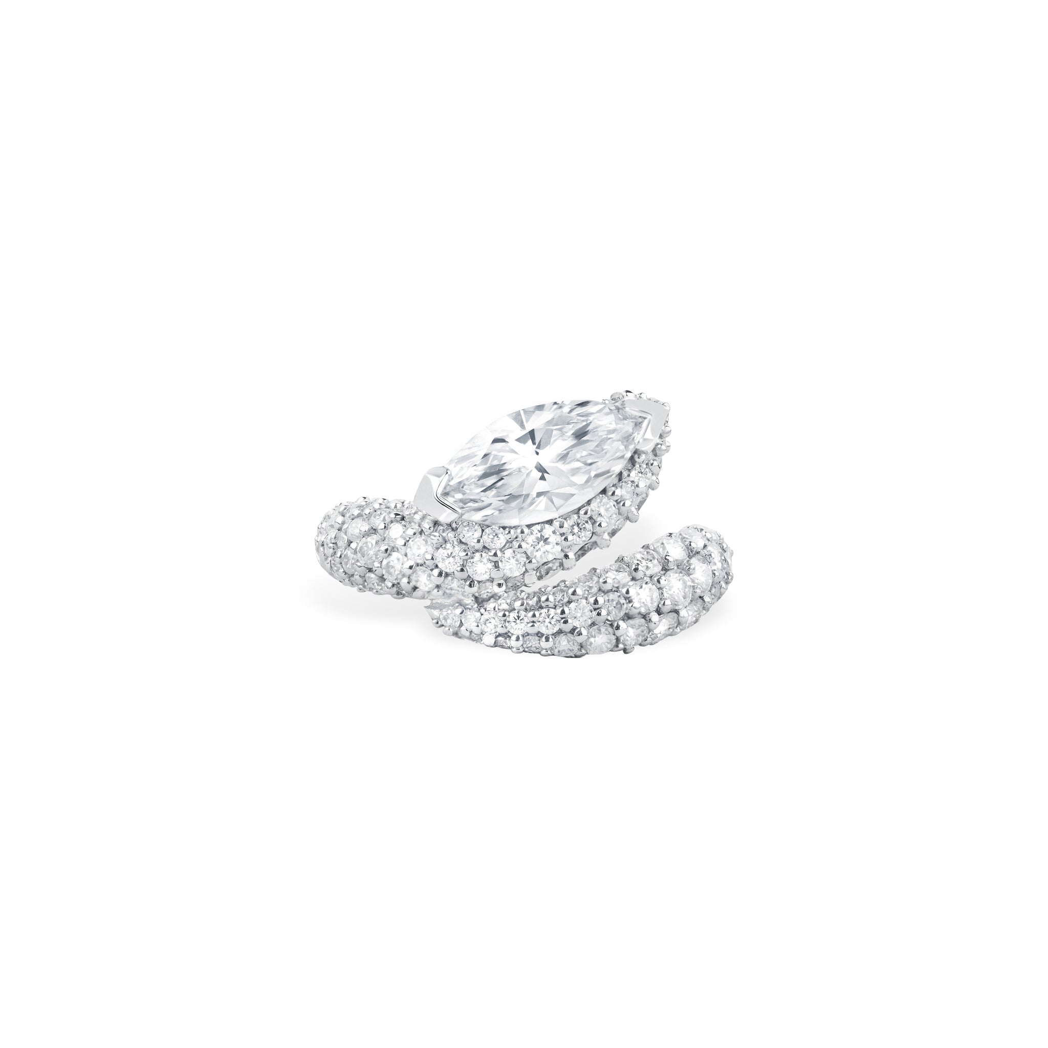 The Shift Pave Diamonds Ring Setting