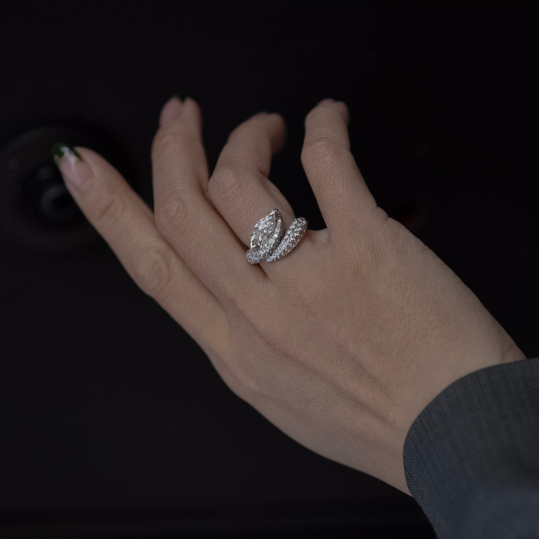 The Shift Pave Diamonds Ring Setting