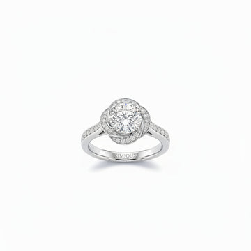 Bespoke Flower Round Diamond Ring