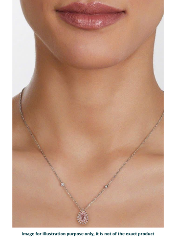 Bespoke Pearshape Pink Diamond Pendant