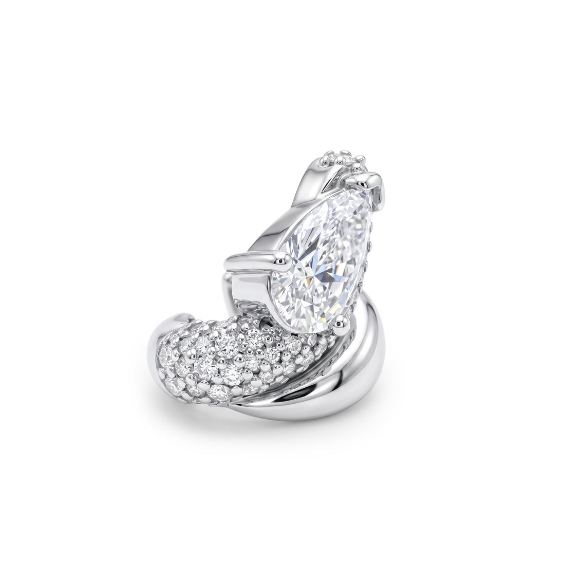The Shift Ear Cuff - Pearshape Diamond